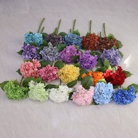 Bunga Hortensia buatan bunga Hortensia hidrangea lateks putih hijau kepala besar kualitas tinggi sentuhan asli Hari Valentine pernikahan Natal