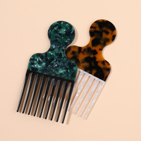 Midairy afrique peigne cheveux bouclés peigne Salon de coiffure élégant longue dent beauté fusionné cheveux peignes 221437 145x72mm