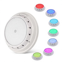 Lumière LED sous-marine pour piscine 245 mm AC/DC12V IP68 étanche avec couleurs RVB 18W/35W, télécommande et contrôle par interrupteur