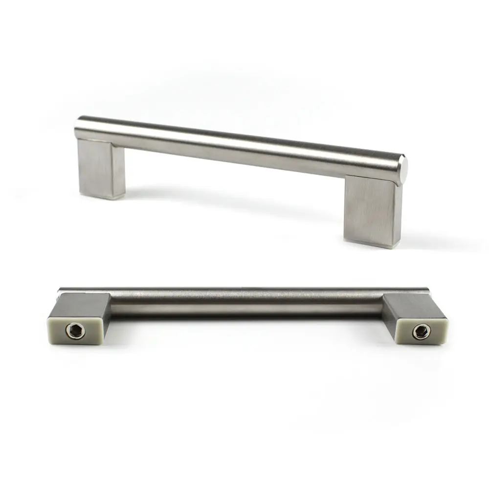 Herrajes de cocina, manija de puerta de acero inoxidable de armario de cocina de Metal, tiradores huecos para muebles de baño