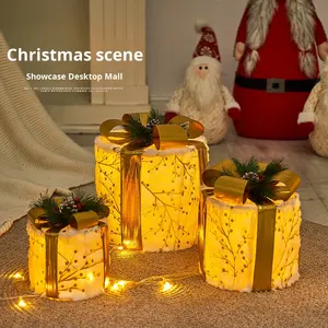 Christmas <strong>Light</strong> <strong>up</strong> Gift <strong>Boxes</strong> - 3 Pcs LED <strong>Present</strong> Box Decorations with Bows for Indoor Outdoor Holiday Party Decor - Product Image 3