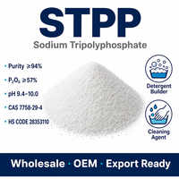 Tripolyphosphate de sodium granulaire STPP à dissolution rapide, faible teneur en poussière, qualité détergente céramique 94% pour traitement de l'eau