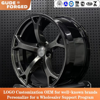 Jantes forgées GUDE 1137 personnalisées en 6061-T6, 20x10.5 5x114.3 CB66.1, légères, finition noir brillant, compatibles avec INFINITI Q50 2014-2018