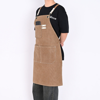 Tablier réutilisable imperméable en denim de coton Kefei pour hommes et femmes, idéal pour la cuisine, les uniformes de chef, les barbecues et les restaurants