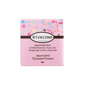 Rivecowe Special Herb No.8 Sebum Control <b>Compact</b> For Oily Skin <b>Makeup</b> Setting Powder - Product Image 2