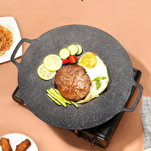 En gros Plaques de cuisson rondes coréennes antiadhésives en fonte pour barbecue extérieur - Product Image 1
