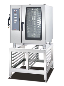 Equipo de cocina comercial Horno de vapor combinado de 4 capas de acero inoxidable eléctrico para hornear y cocinar Fuente de alimentación de gas - Product Image 4