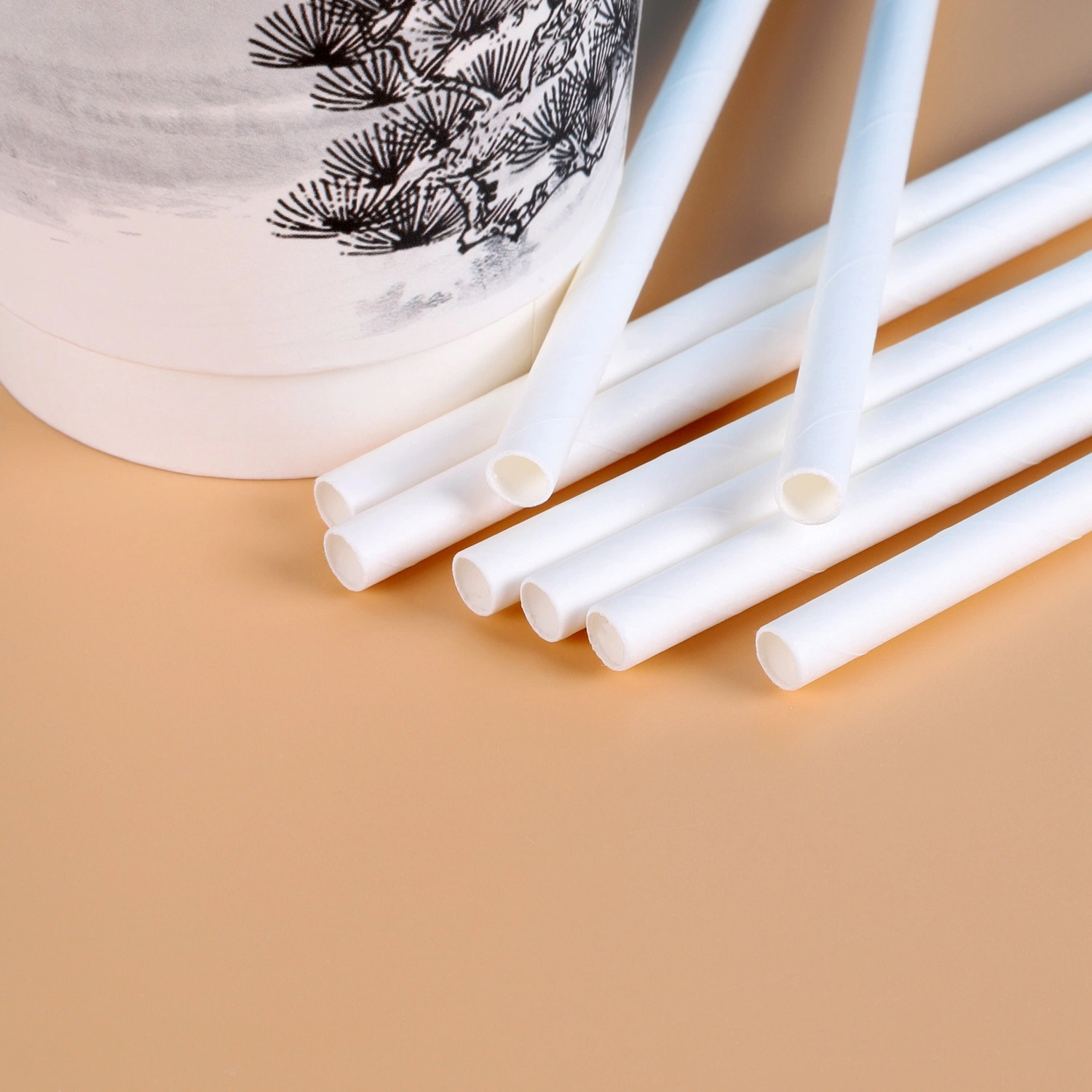 Biodegradable Eco-Friendly Disposable Customized Wood Pulp Paper Straw for Juice