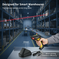 Escáner de Código de Barras Inalámbrico Industrial NT-1202W, Lector de Códigos de Barras con Pantalla CMOS y Bluetooth para Supermercados, Cajeros, Logística y Almacenes