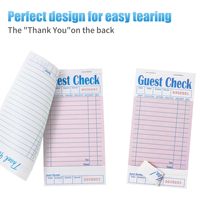 Blocs-notes de commande de nourriture personnalisés avec logo durable, blocs-notes numérotés en vrac pour serveurs, carnets de commande pour serveuses pour les restaurants