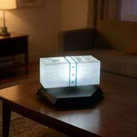 HCNT 360 °   Lampe LED rotative à levitation pour billets de banque, contrôle tactile, veilleuse unique pour les gamers, cadeau d'anniversaire