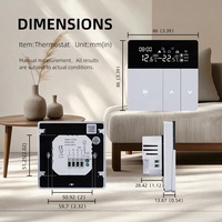 Termostato Inteligente WiFi con Botón, Programable, con Control por Voz a través de Aplicación, para Caldera de Gas, Calentador de Agua y Calefacción por Suelo Radiante Eléctrico