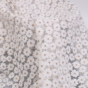 Primavera/Verano suave blanco bordado de <span class=keywords><strong>tela</strong></span> de malla de encaje boda Vestido bordado <span class=keywords><strong>tela</strong></span> de la prenda - Product Image 4