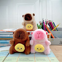 100 modèles de poupées capybara en peluche de 12 cm, jouets en peluche doux, porte-clés capybara mignons pour sacs et pendentifs