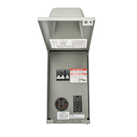 Panneau de prise de courant RV répertorié ETL NEMA 14-50R + 5-20R Prise GFCI Portable 20 & 50A Disjoncteur 3R Boîtier pour caravane
