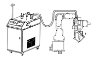 Bras de robot de soudage TIG industriel ARGUS OEM avec table rotative, machine de soudage automatique, laser à fibre, état neuf