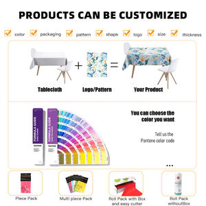 <span class=keywords><strong>Mantel</strong></span> de plástico desechable de primera calidad, cubierta de mesa rectangular para boda, fiesta, banquete, Borgoña (blanco), 54 "x 108" - Product Image 6