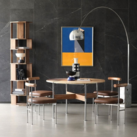 Chaise de salle à manger en cuir PU ou tissu avec cadre en acier inoxydable, certifiée BSCI SGS, vente en gros, pour la maison et les restaurants