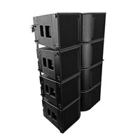 Système audio de sonorisation pour grand concert DBK K3 avec enceintes line array doubles de 12 pouces et caisson de basses double de 18 pouces pour festival de musique