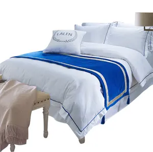 棉质材质缎面面料贴装床单和被套