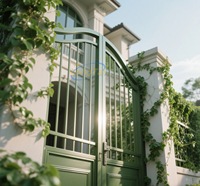 Porte moderne en alliage d'aluminium LongTai: détails ingénieux invisibles de l'entrée de la villa