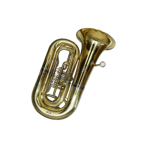Tuba <span class=keywords><strong>Trompette</strong></span> Professionnelle SEASOUND OEM Bb <span class=keywords><strong>à</strong></span> 4 <span class=keywords><strong>Pistons</strong></span> Rotatifs Dorés, Alésage de 20 mm, Diamètre du Cloche de 375 mm, JYTU0746 - Product Image 5