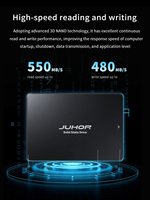 Unidad de estado sólido JUHOR 128G SATA3 Disco duro SSD interno de 2,5 pulgadas para computadoras de escritorio y móviles