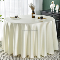 Nappe de table ronde blanche de luxe pour mariage 132 nappe ronde en polyester pour événements banquet restaurant hôtel