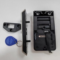 Serrure de casier de gym intelligente en acier inoxydable poli avec déverrouillage par code et carte, installation facile, serrure de tiroir d'armoire intelligente RFID
