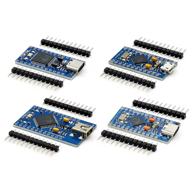 MICRO/MINI/TYPE-C USB Pro Micro ATmega32U4 5V/16MHz Module with 2 Row Pin Header Pro Micro Adopts Atmega32U4
