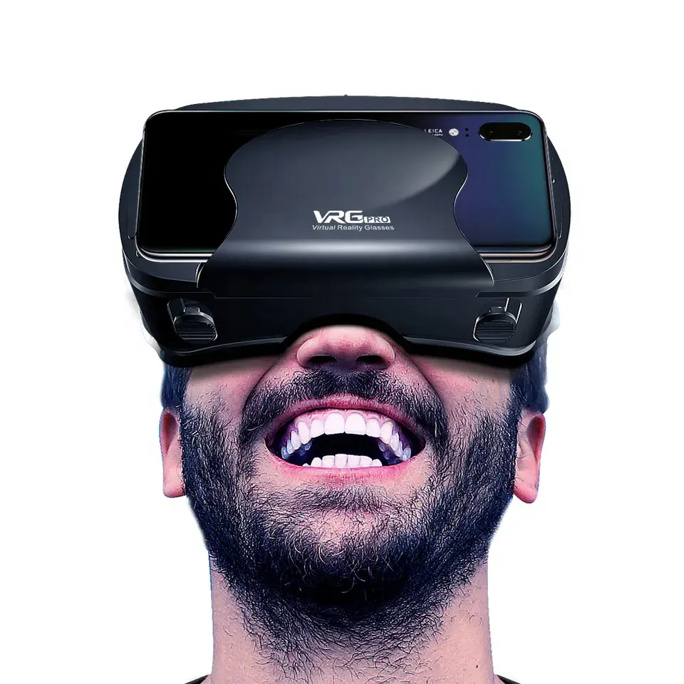5-7 polegadas VR 3D Virtual Reality Headset VR Óculos Googles para filmes e jogos compatíveis com iPhone e Android Phone