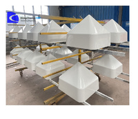 FRP GRP conception extérieure en fibre de verre systèmes de radiofréquence 6ft Radôme bateau bateau plat 800X800 antenne Radôme Shell pour aéroport