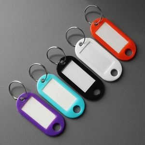 Porte-clés colorés imprimés UV avec nom, porte-clés en plastique avec anneau fendu, étiquette vierge pour bagages, carte d'identification nominative pour marquage manuel - Product Image 4