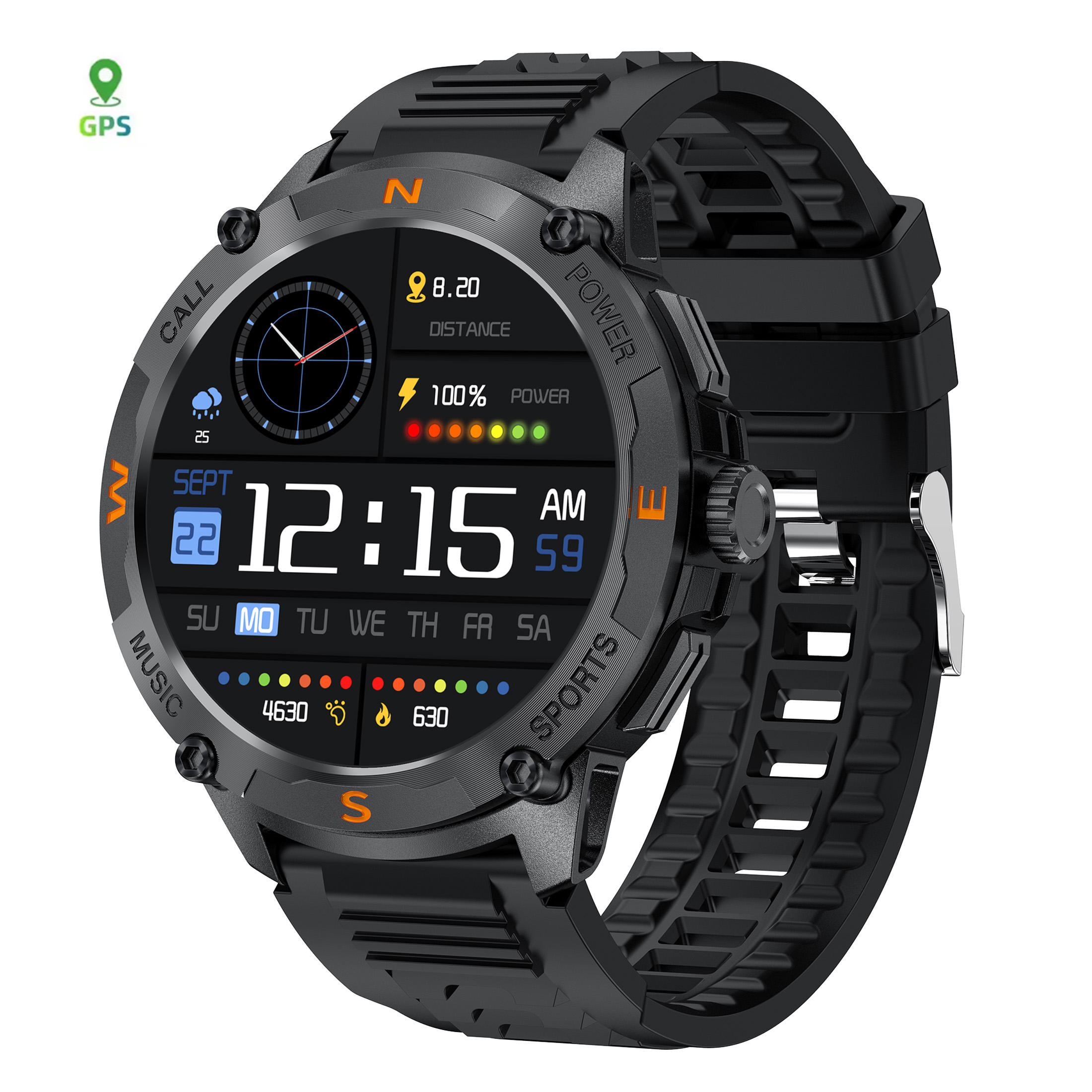 2026 Outdoor Sports Smartwatch QW76 BT Call 1.43inch Amoled Screen IP67 Waterproof Heart Rate GPS Relojes Smart Watch for Men