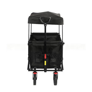 Folding Mesh Camping Trolley Cart <b>Iron</b> Pipe Frame Outdoor Large Capacity Waterproof Four-Wheel Wagon Roof OEM Platform - Product Image 3