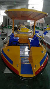 Bateau électrique 6-8 personnes équipement de jeu d'eau bateau à pédales en fibre de verre vélo aquatique à vendre (M-080) - Product Image 6