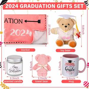 Coffrets Cadeaux de Remise de Diplôme 2024 avec Carte, Chaussettes, Tasse, Porte-clés, Bracelet, Bougie pour Cadeaux de Collègues - Vente en Gros - Product Image 4