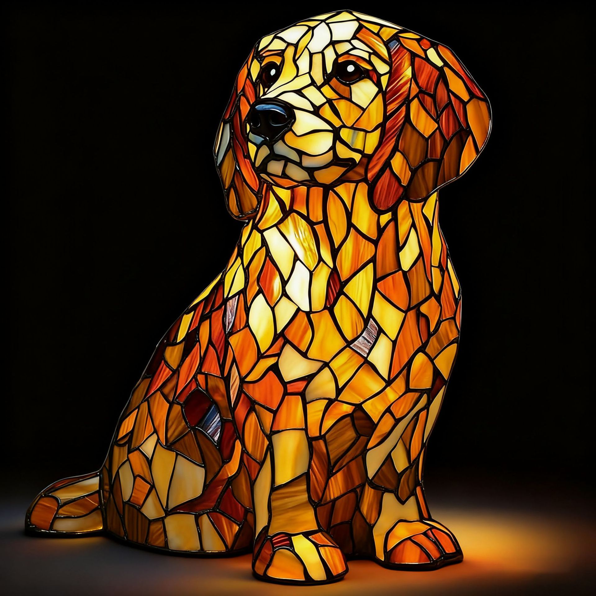 Tête latérale golden retriever