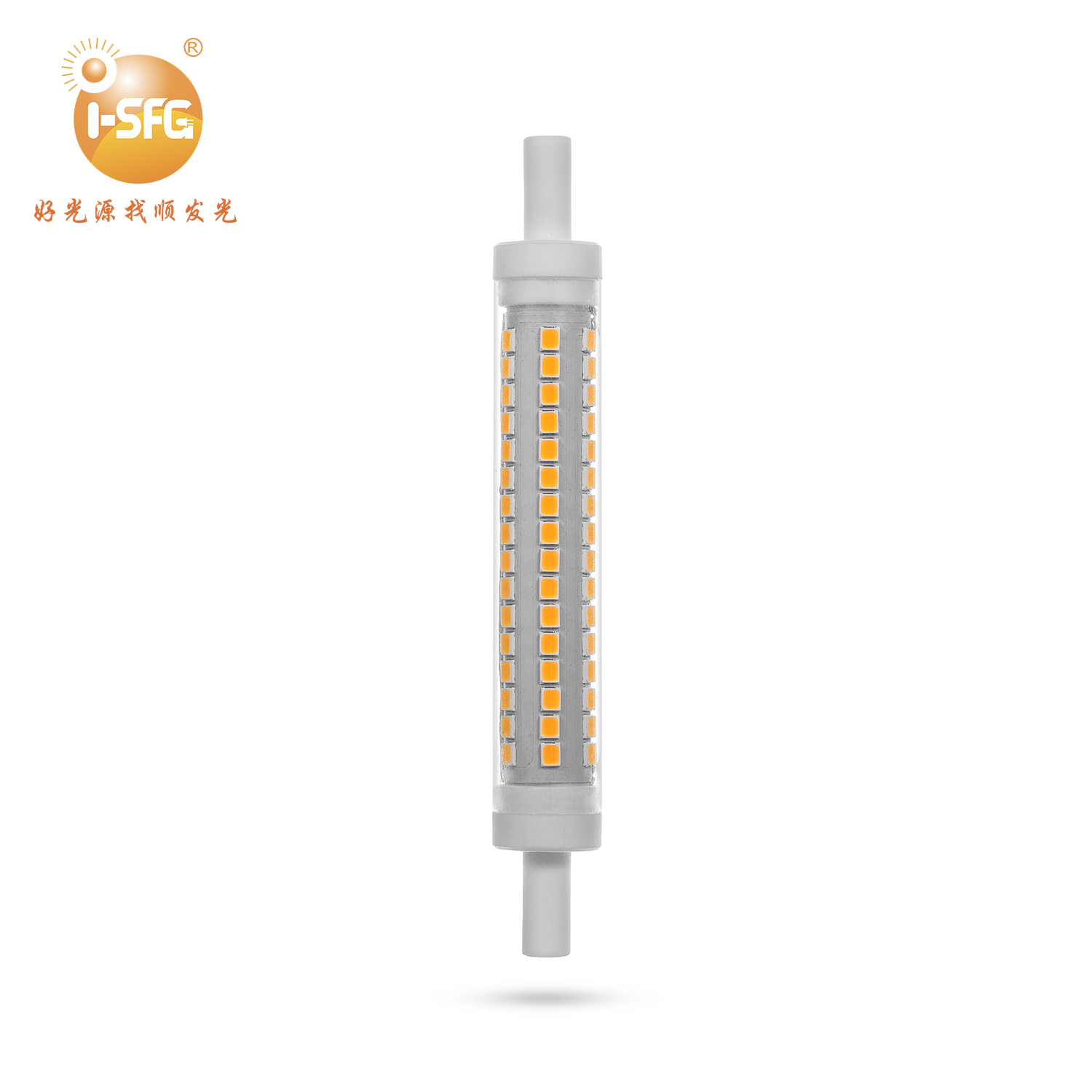 New Pattern R7S SMD2835 LED Bulb Ceramic+PC Body High Lumen CRI 80 360 Beam Angle Office Use Decoration AC Power ETL Certified