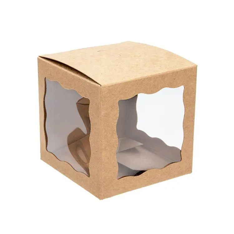 صندوق ورقي مزين بنافذة الأعلى مبيعاً مربع الشكل من الصين صندوق هدايا لتعبئة شموع مستحضرات التجميل