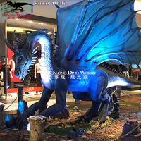 Statue de dragon volant chinois animatronique