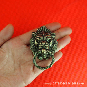 Lion Head Furniture Handle 43x53mm Antique Alloy <b>Drawer</b> Cabinet <b>Knob</b> Traditional Design Home <b>Decor</b> - Product Image 4
