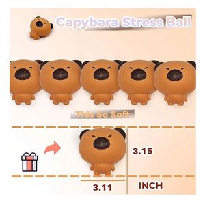 Mini Capybara personnalisé avec logo, jouet anti-stress en TPR écologique, jouet à presser pour soulager le stress et cadeaux promotionnels - Product Image 5