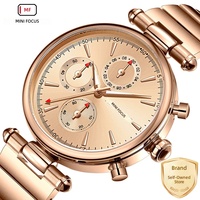 Montre à quartz pour femme - Élégante, décontractée, multifonction, étanche, boîtier en alliage, bracelet de 18 mm, cadran à aiguilles, modèle MF0494L