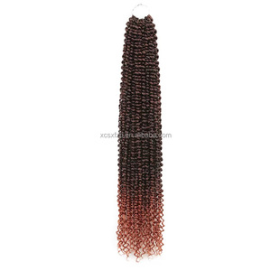 Extensiones <span class=keywords><strong>de</strong></span> Cabello Sintético para Trenzas Water Wave Passion Twist, Fibra <span class=keywords><strong>de</strong></span> Alta Temperatura, Suave, Doble Trama, Teñido a Máquina - Product Image 1
