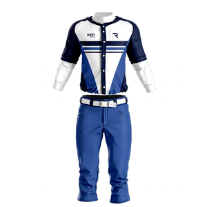 Ensembles d'uniformes de baseball imprimés de qualité supérieure à manches courtes pour adultes, 100 % polyester, respirants, écologiques, séchage rapide - Product Image 1