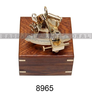 การเดินเรือทะเลหนักเยอรมันรูปแบบการทำงานเรือ Sextant โบราณเสร็จด้วยกล่องไม้ - Product Image 3