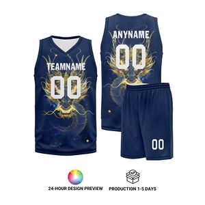 Vochtregulerende basketbaluniformen met gepersonaliseerde drakenprint sportkleding BBJ01-2500622-3 - Product Image 2