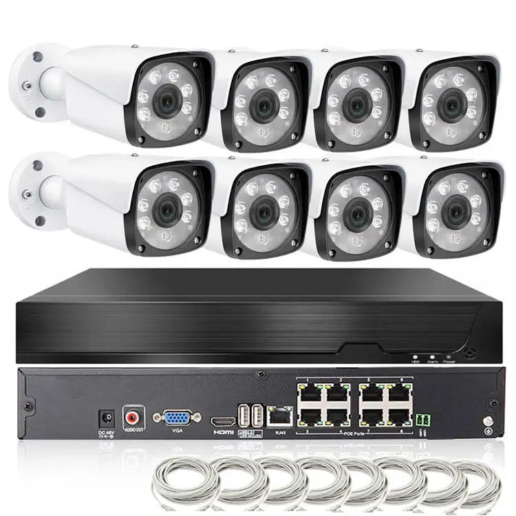 CCTV 8CH NVR 8 canales WiFi kit 8ch al aire libre 4mp IP red video vigilancia hogar cámara inalámbrica sistema de seguridad