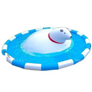 Piscine gonflable pour enfants, ours polaire, bonhomme de neige et panda, jeux aquatiques, parc aquatique, nuage rebondissant - Fabricant direct - Product Image 6